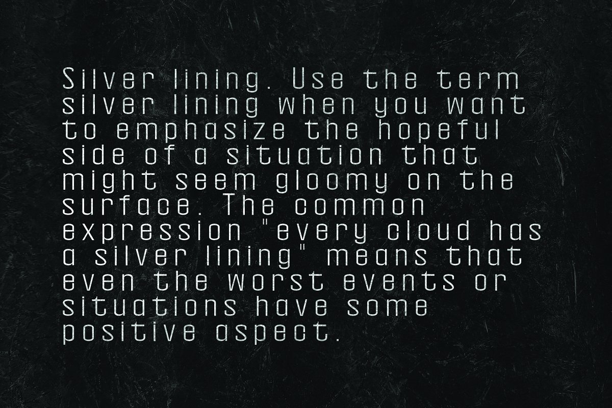 Ejemplo de fuente Sterling regular italic